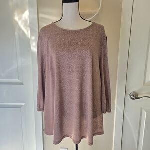 Adrianna Papell Dusty Rose Tunic Top